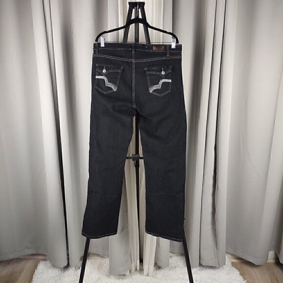 DKIN Women's Black Cotton Blend Jeans Size 18W - Picture 3 of 10